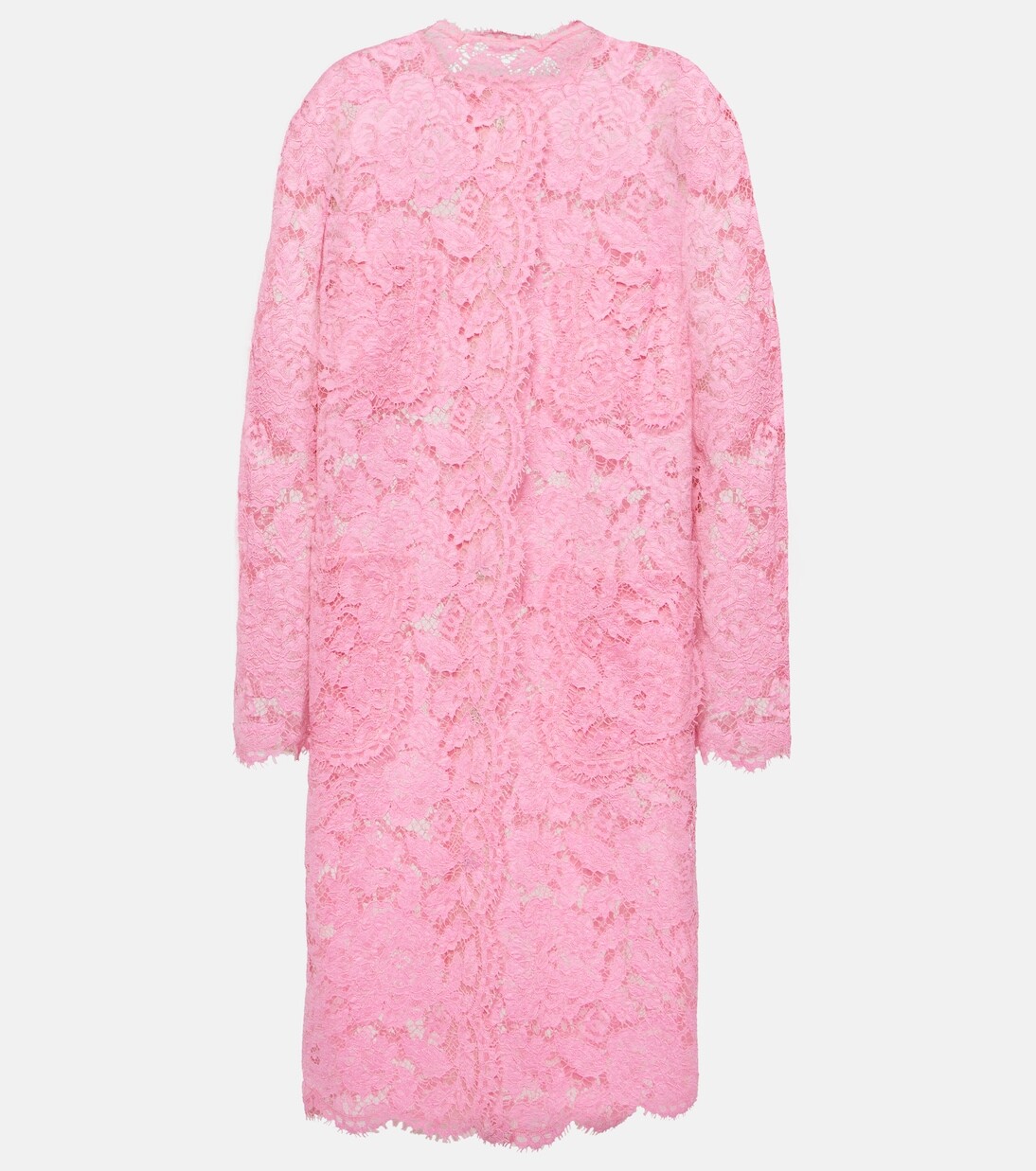

Кружевное платье миди Dolce&Gabbana, розовый