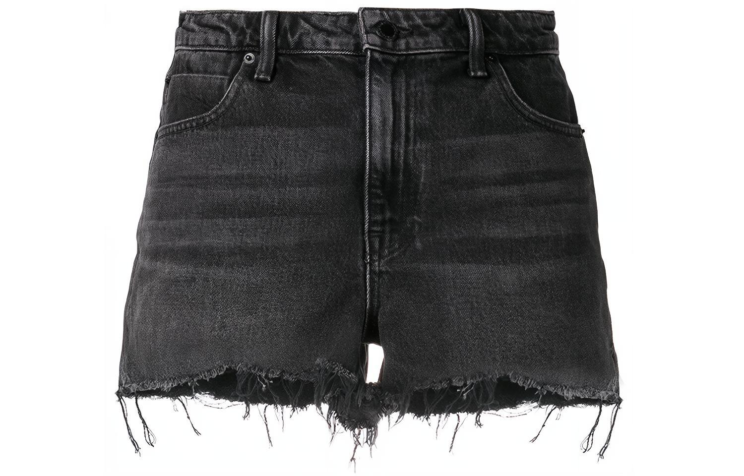 

Джинсовые шорты Bite Alexander Wang, Washed Gray Black