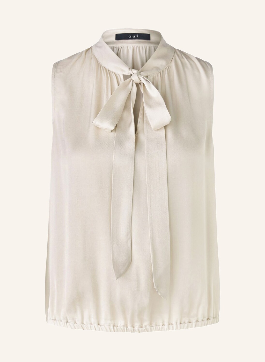 

Атласная блузка-топ Oui, бежевый