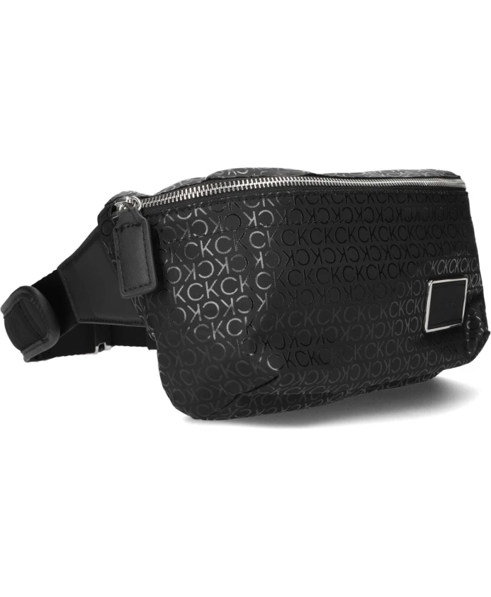 

Однотонная сумка через плечо с приподнятым поясом Calvin Klein, черный