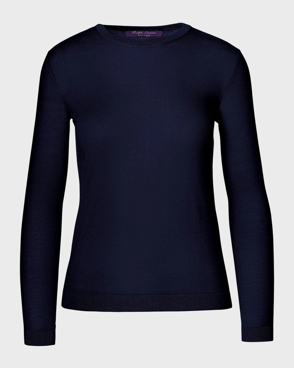 

Кашемировый свитер с круглым вырезом Ralph Lauren Collection, темно-синий