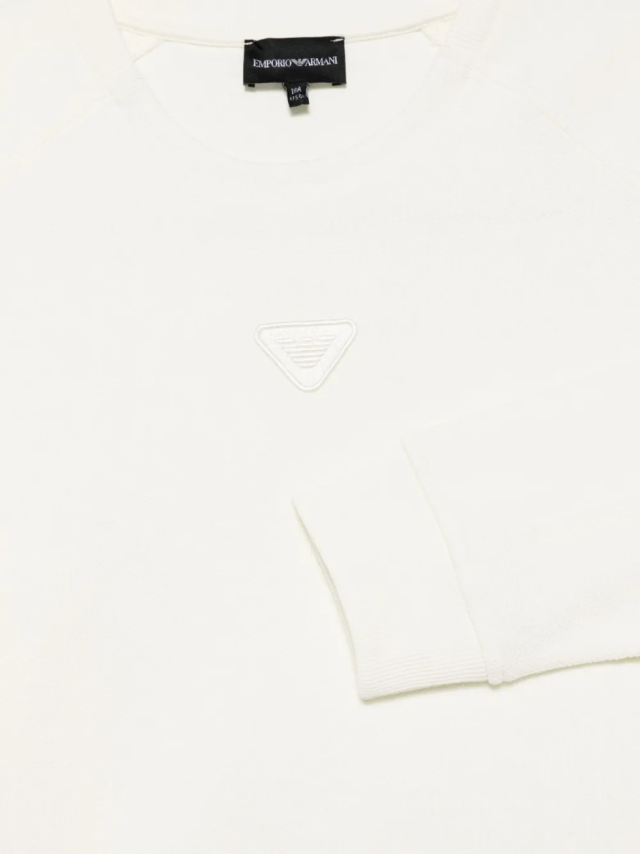 Emporio Armani Kids толстовка с вышитым логотипом, белый — фото 3