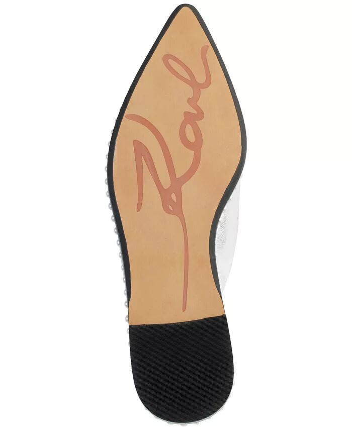 Женские туфли-лодочки Vyra Slip-On Mule Flats KARL LAGERFELD PARIS, серебряный — фото 3