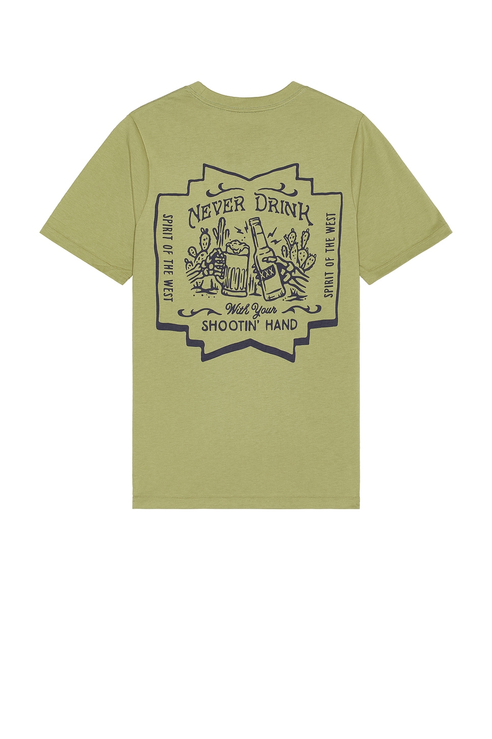 

Футболка с надписью «стреляй, рука салюта» Sendero Provisions Co., цвет sage