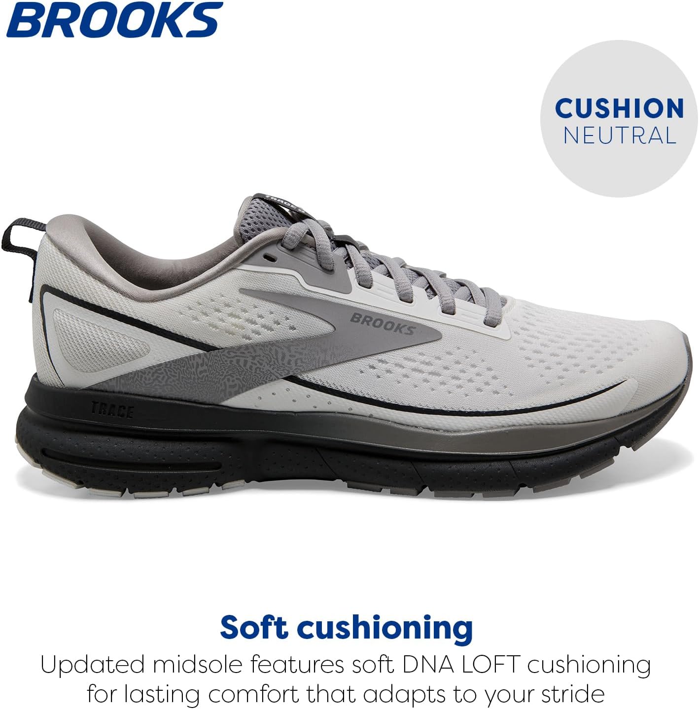Мужские нейтральные беговые кроссовки Brooks Trace 3, белый — фото 2