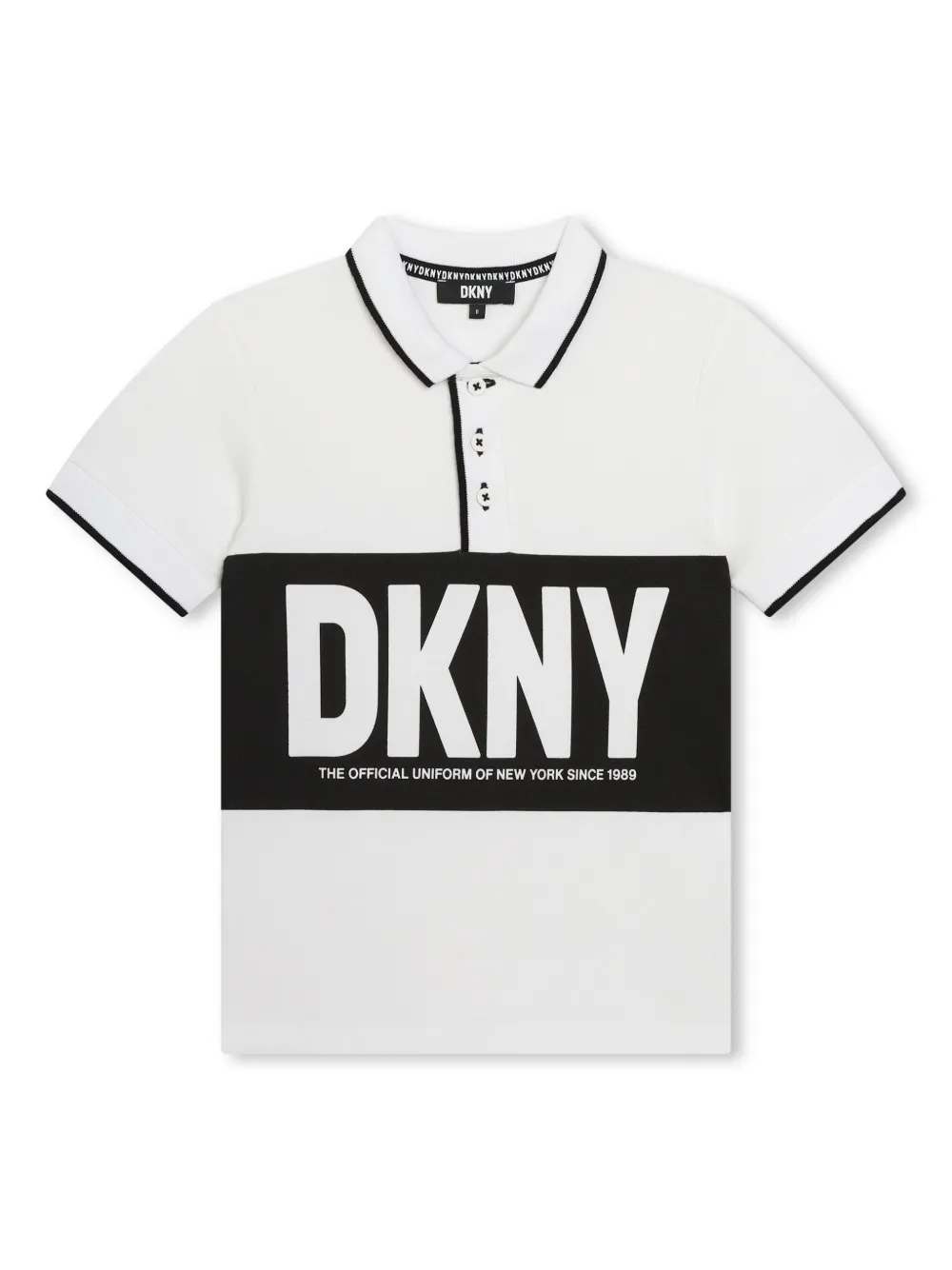 

Рубашка поло в стиле колор-блок Dkny Kids, белый