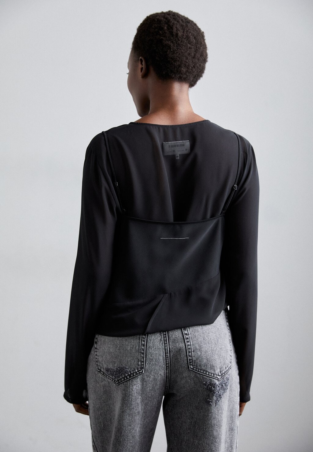 

Рубашка с длинным рукавом LONG SLEEVED MM6 Maison Margiela, черный