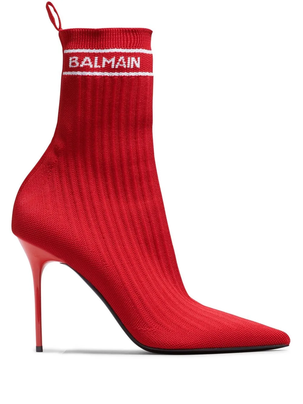 Ботинки Skye 95 мм BALMAIN, красный