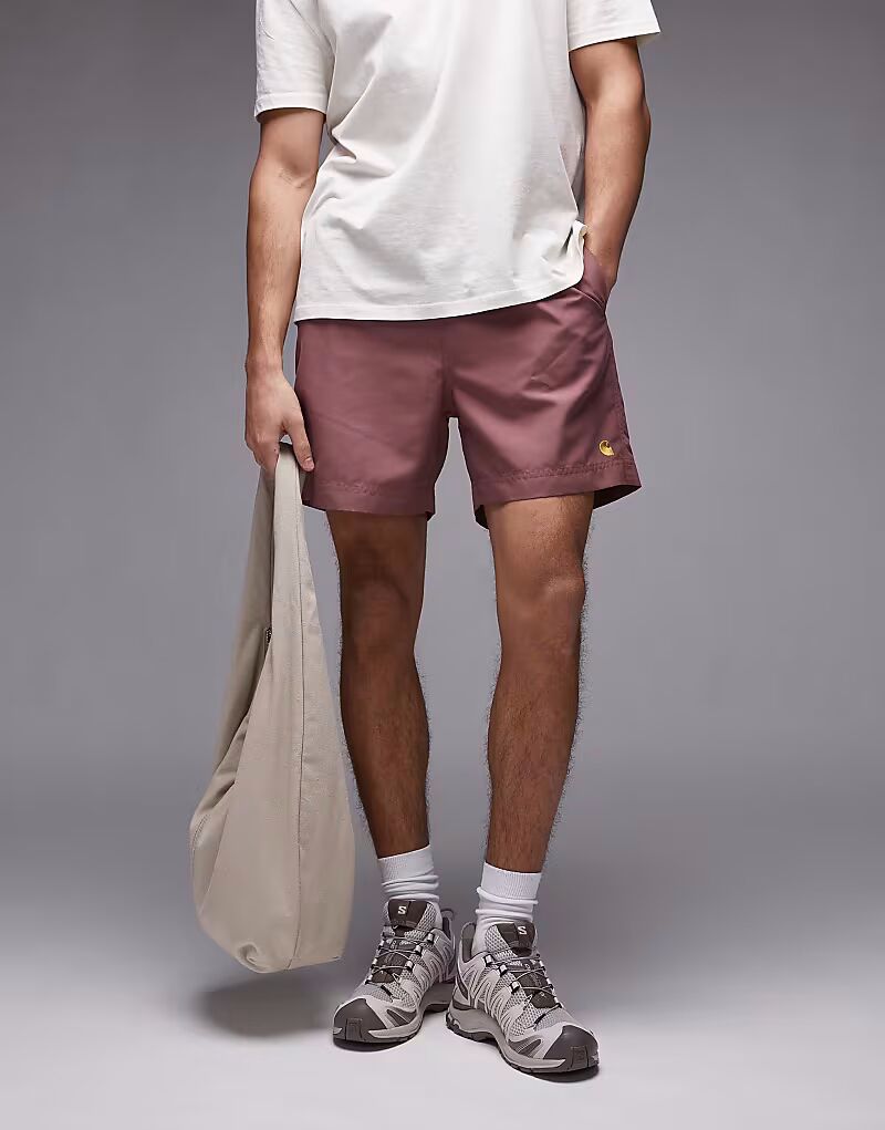 

Плавки Carhartt WIP Chase в темно-розовом цвете