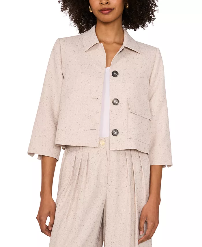 

Женская куртка на пуговицах с рукавом 3/4 Vince Camuto, белый