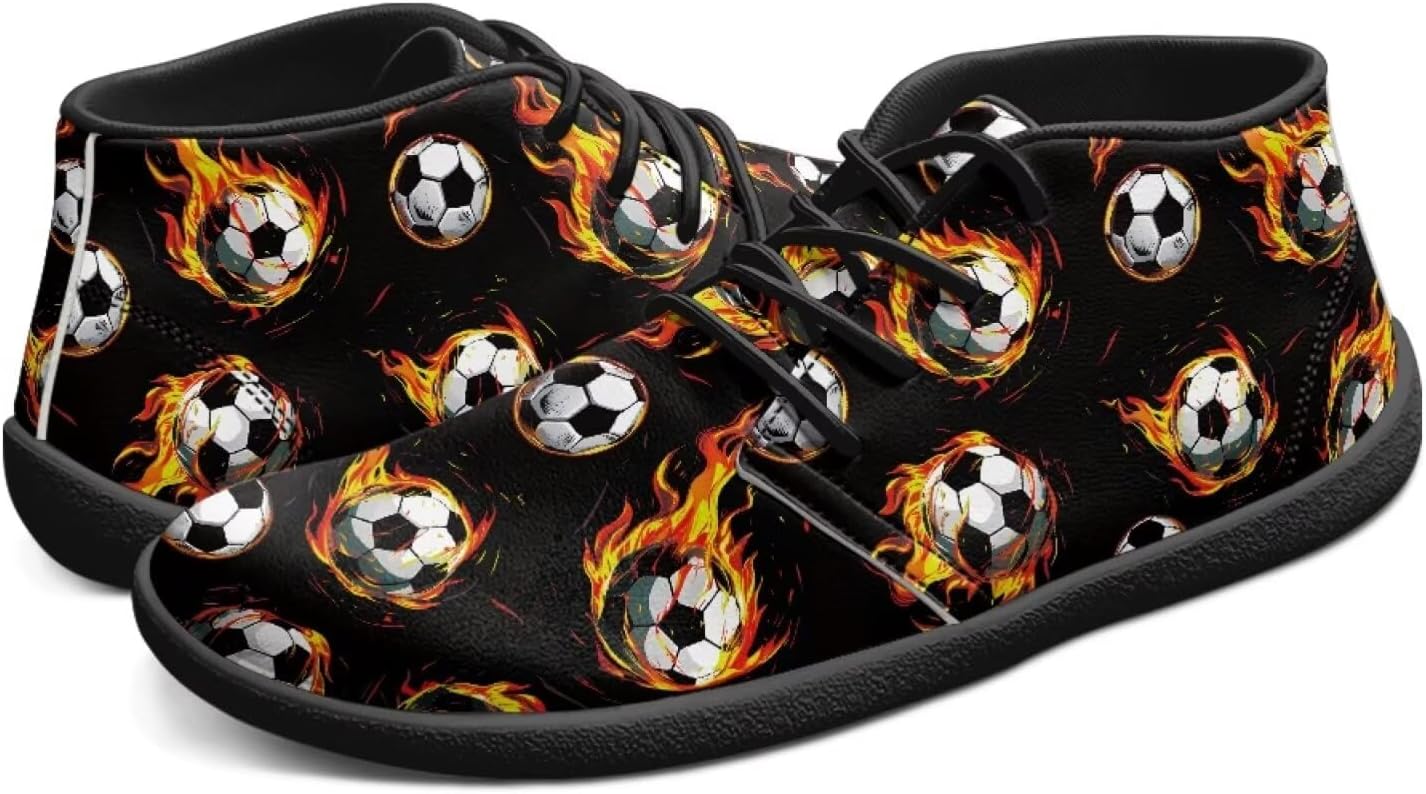 

Мужские босоножки с нулевым падением, минималистичные с широкой носочной частью, нескользящие и удобные для ходьбы и походов кроссовки Pointodoor, Soccer Flame