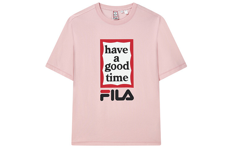 

Футболка унисекс розовая Fila, розовый