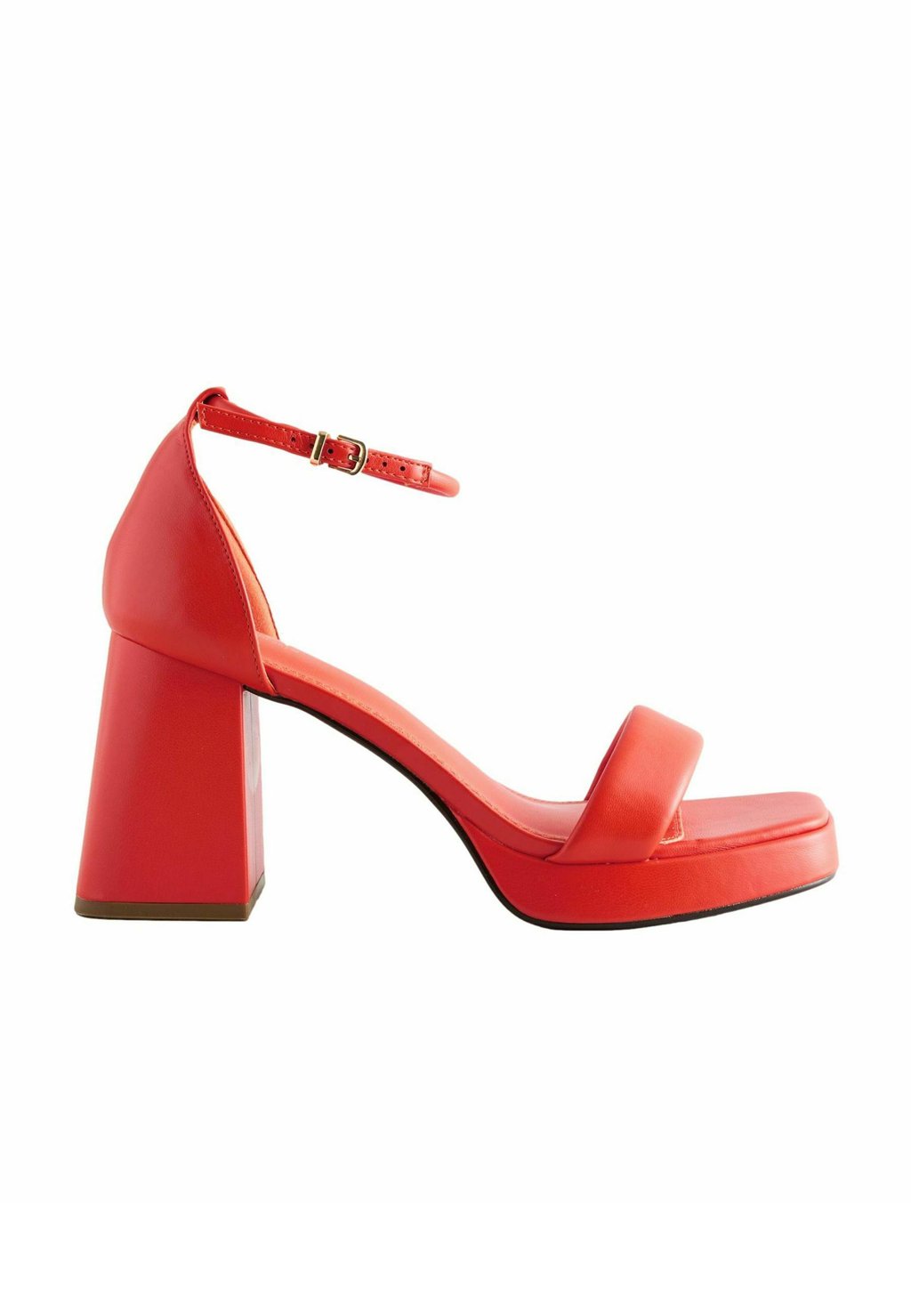 Босоножки на платформе REGULAR FIT - FOREVER COMFORT SQUARE TOE PLATFORM FLARE HEELS - High heeled sandals Next, оранжевый — фото 3