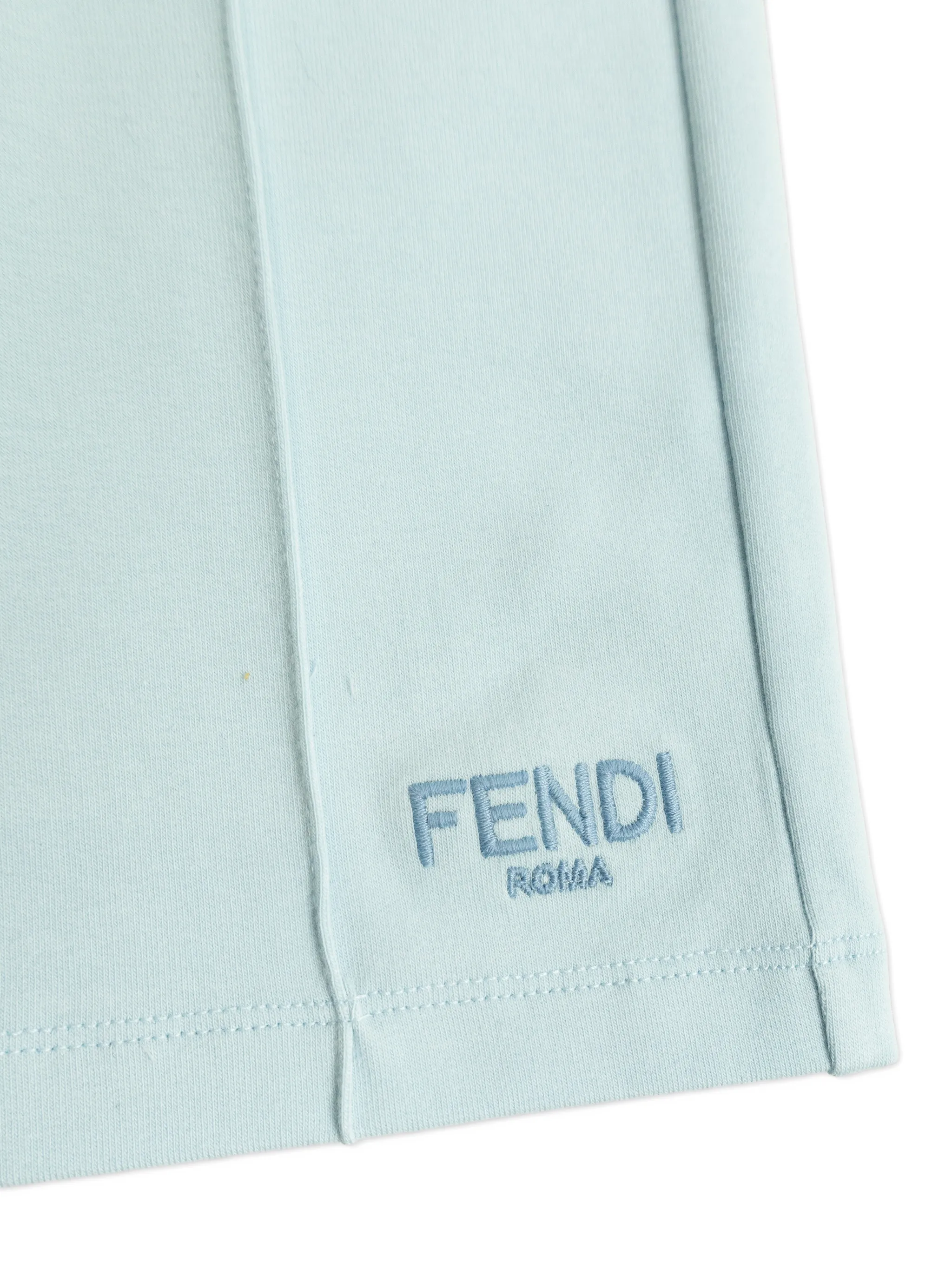 Спортивные брюки с логотипом, застегивающимся на шнурок Fendi Kids, синий — фото 3