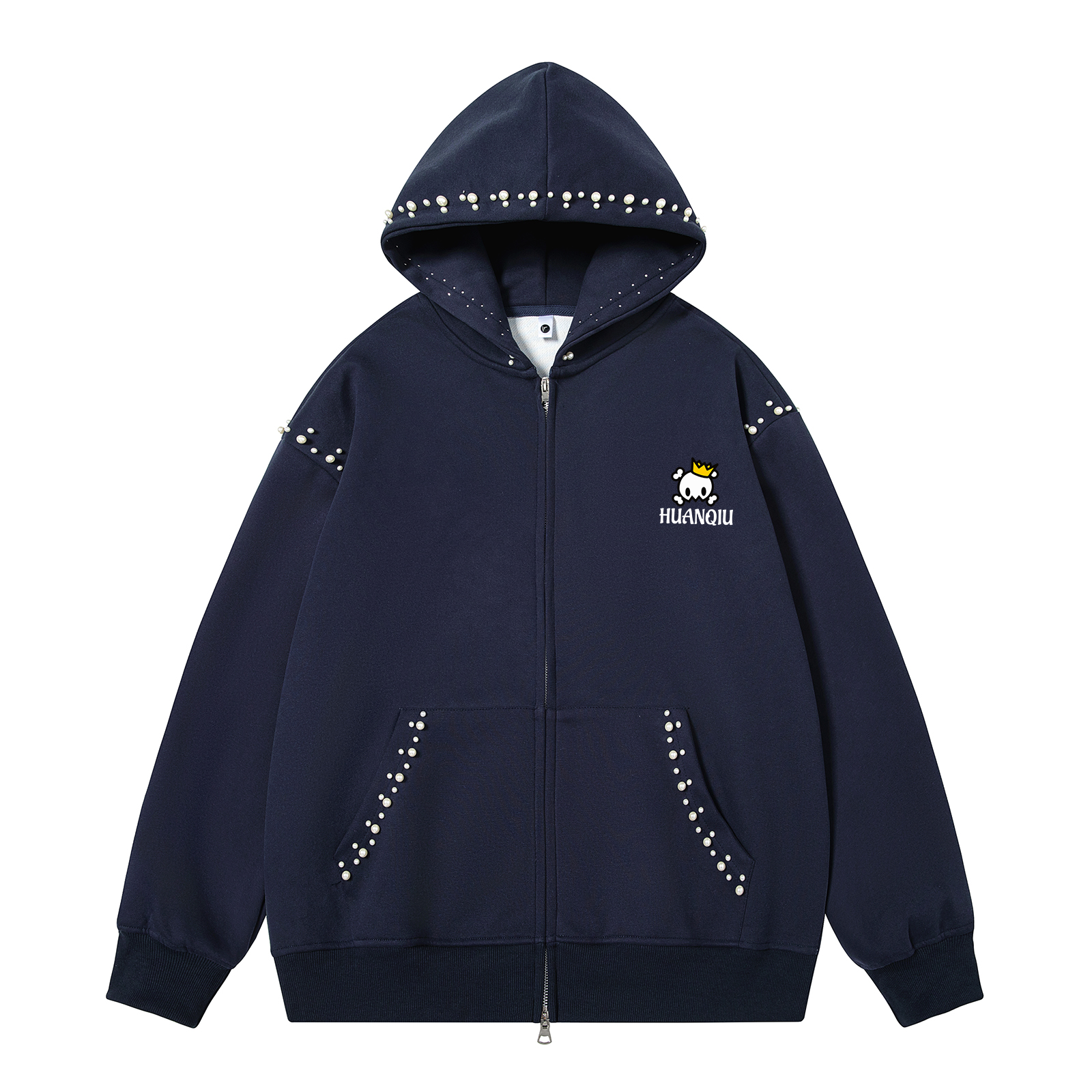 

Толстовка Unisex Hooded Moderate Cardigan HUANQIU, темно-синий