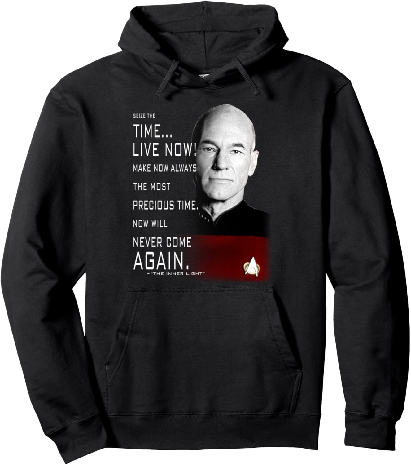 

Толстовка с цитатой из сериала «Звездный путь: Следующее поколение» о капитане Пикарде, черная Star Trek, Черный, Толстовка с цитатой из сериала «Звездный путь: Следующее поколение» о капитане Пикарде, черная Star Trek