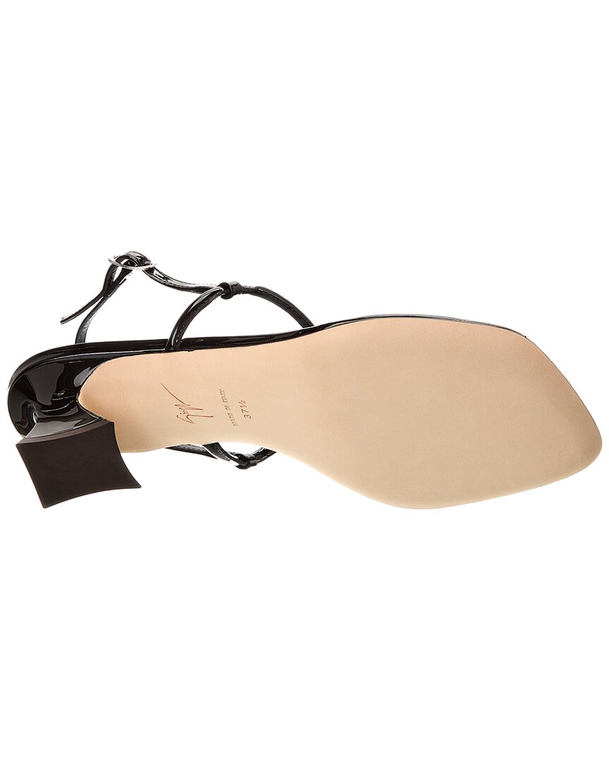 Giuseppe Zanotti Anthonia 45 Vinyl Sandal, черный — фото 4
