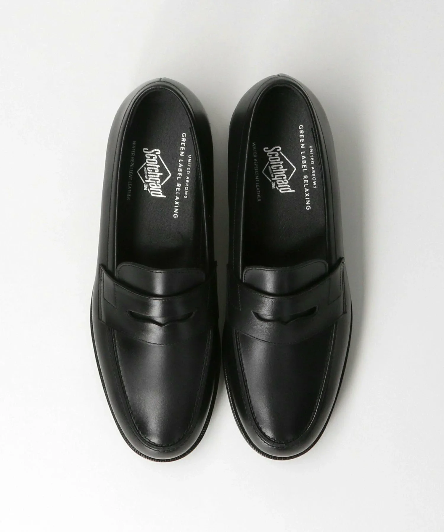 Гладкие французские лоферы GLR Hassui с водоотталкивающими свойствами UNITED ARROWS green label relaxing, BLACK — фото 2