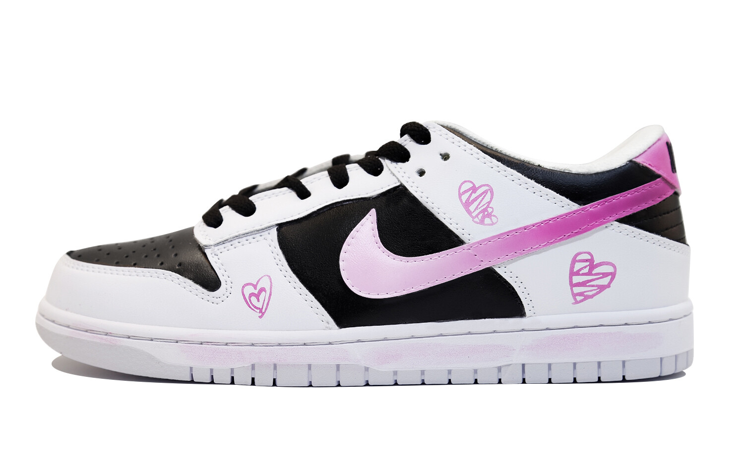 

Кроссовки Nike Dunk Skateboarding Shoes Men Low-top White/black/purple, фиолетовый