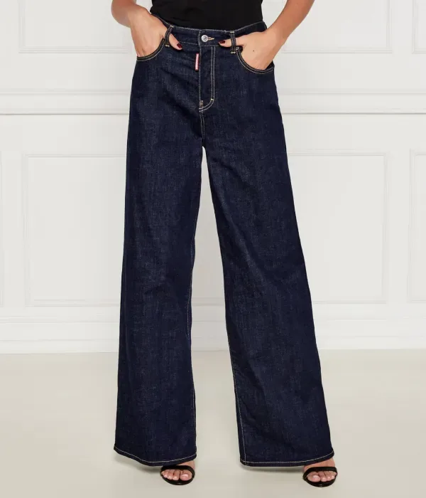 Джинсы путешественника flare fit Dsquared2, темно-синий