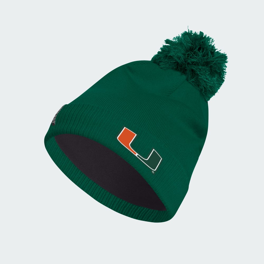 

Шапка Adidas Miami Hurricanes Knit Beanie, цвет Dark Green/Multi