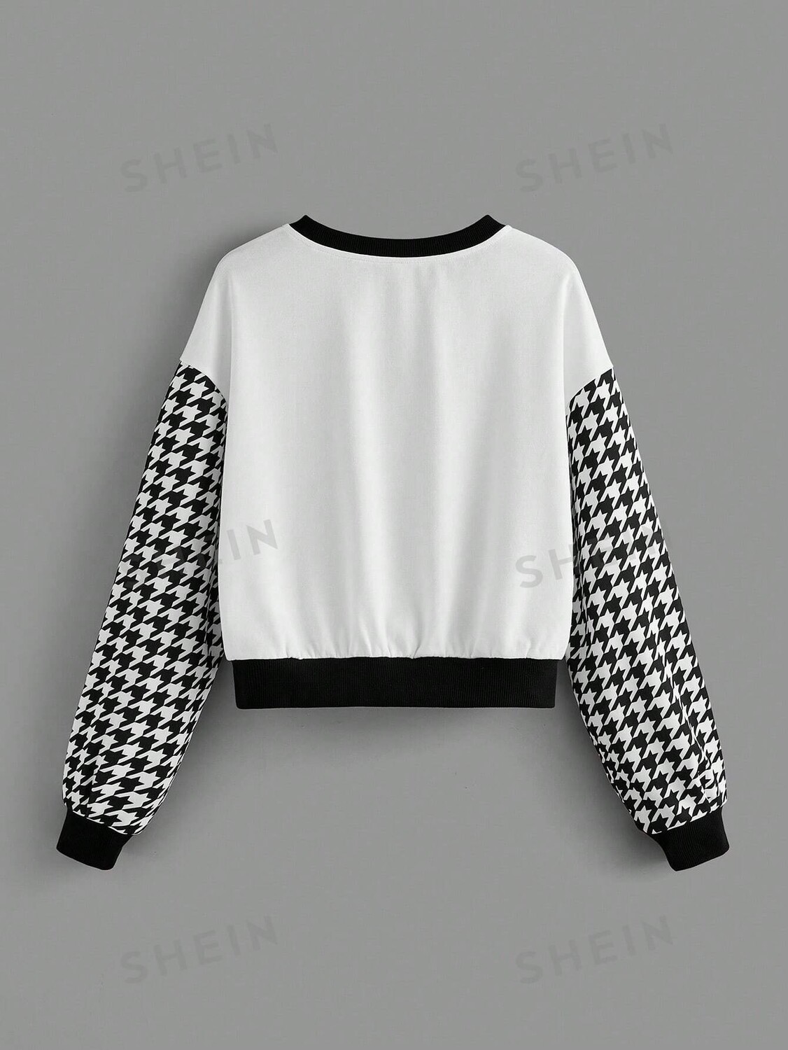 

Толстовка Shein с заниженными плечами и узором, белый