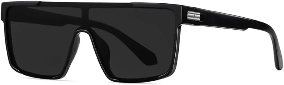 

Поляризованные солнцезащитные очки-полуободок 2027 года с популярным зеркальным покрытием, обеспечивающие защиту от ультрафиолета UV400 MTZJH, Black Grey