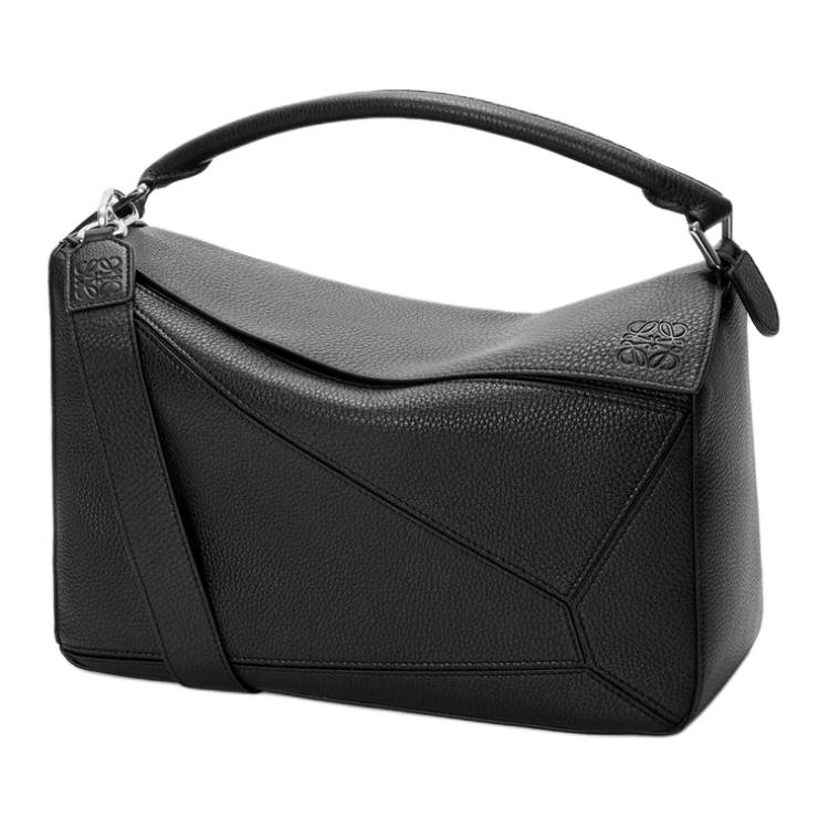 LOEWE Большая кожаная сумка для мужчин черная — фото 4
