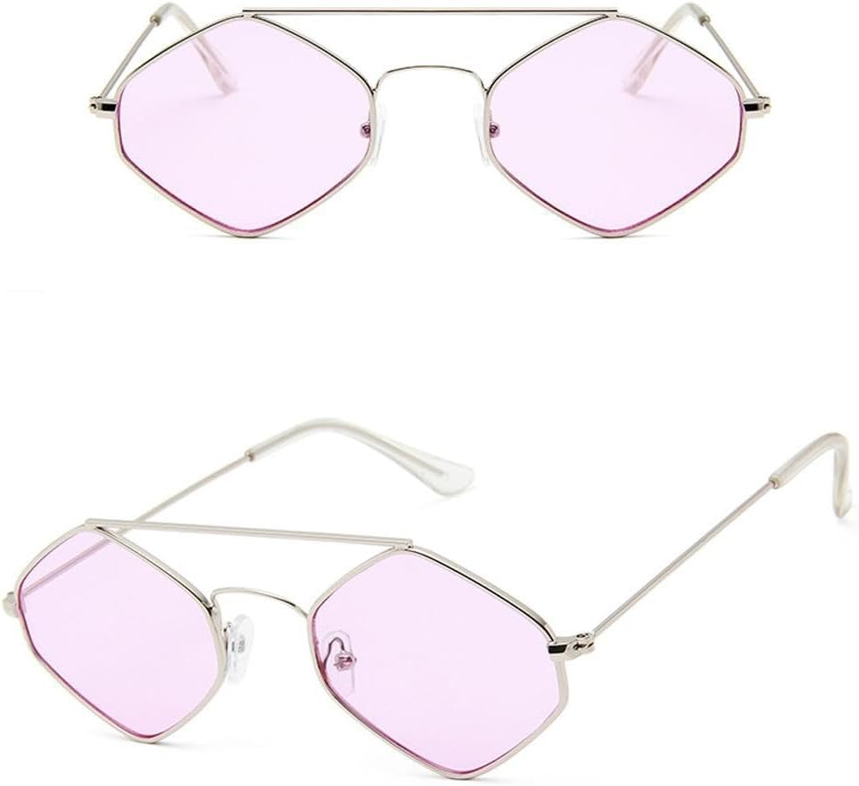 

LVTFCO Модные солнцезащитные очки с бриллиантами для женщин, ретро-стиль, металлические, с двойной оправой, в стиле «дикий стиль», многоугольные, в стиле «океан», 8-silver-purple