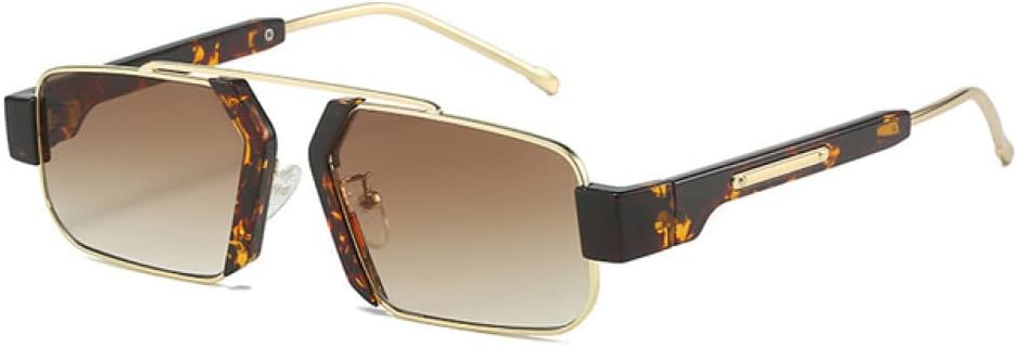 

Ретро-солнцезащитные очки с яркими линзами для женщин, прозрачные линзы с градиентом цвета "океан", защита от УФ-излучения UV400, мужские солнцезащитные очки фиолетового и розового цвета LANGSER, Leopard Tea Gradient