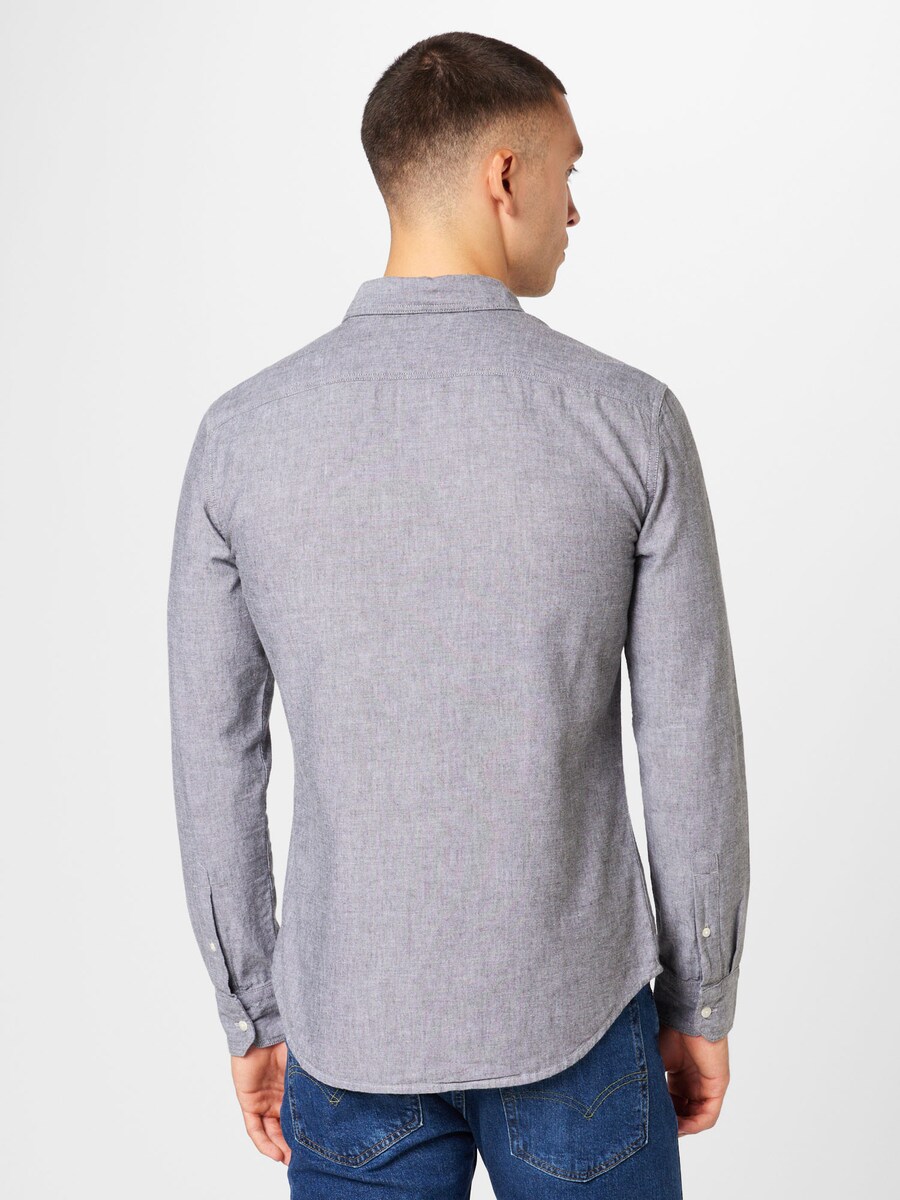 Рубашка Slim Fit на пуговицах LEVI'S  Battery Housemark Slim Fit Shirt, Mottled Grey — фото 4