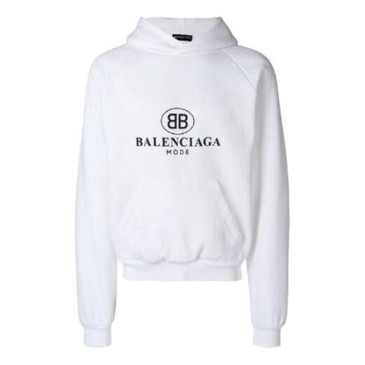 

Толстовка bb mode hoodie 'white' Balenciaga, белый