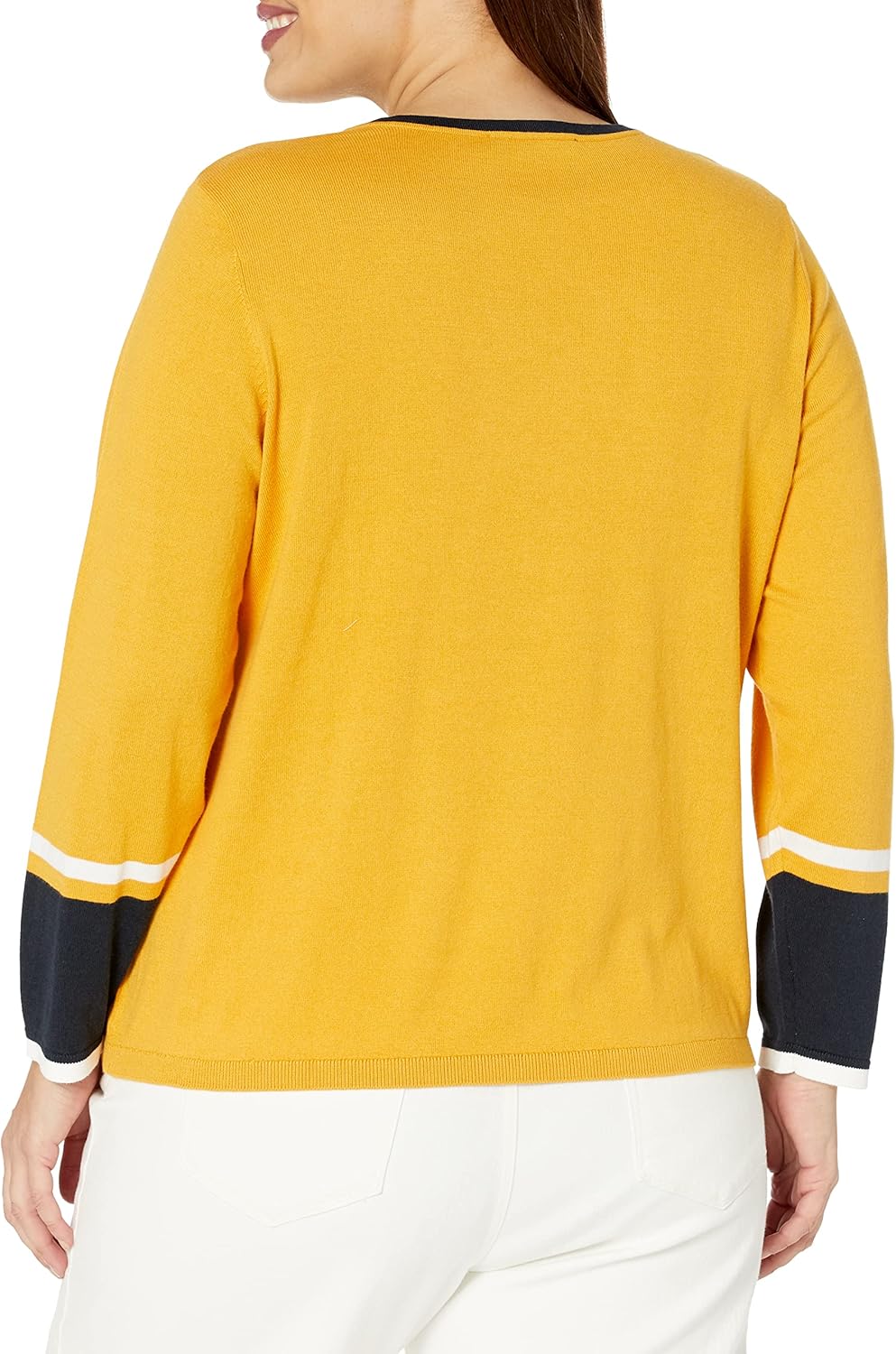 Женский свитер Tommy Hilfiger Ivy Cotton с длинными рукавами, Snflwr Mlt — фото 2