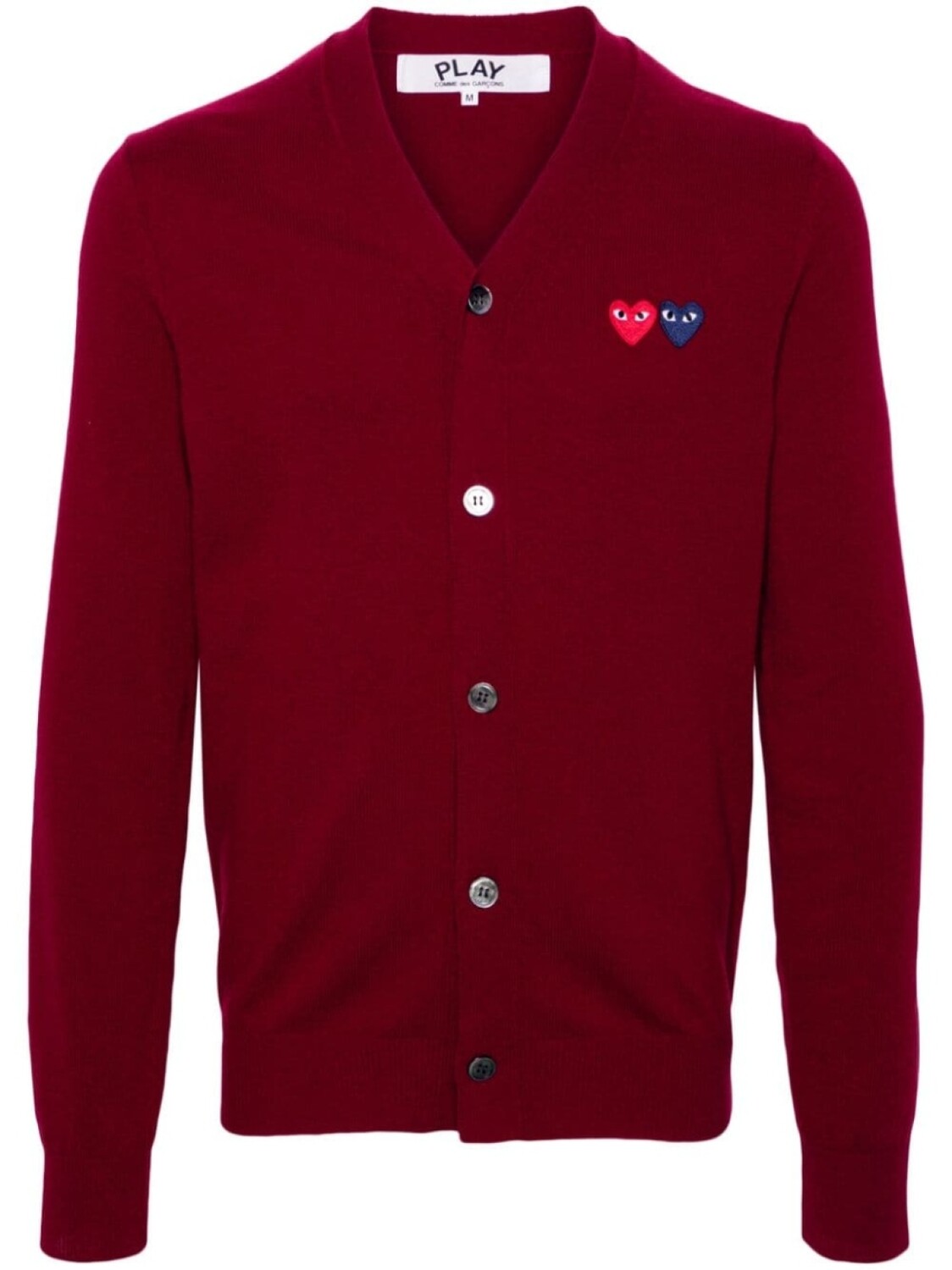 

Comme Des Garçons Play шерстяной кардиган с нашивкой, красный