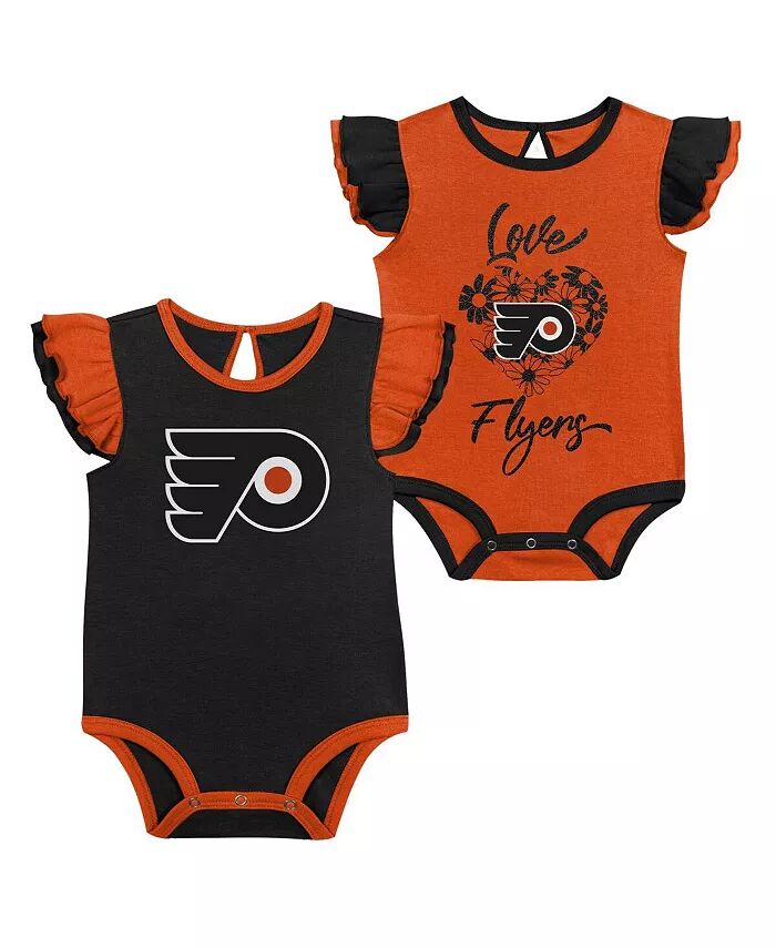 

Комплект из двух тренировочных боди Philadelphia Flyers для девочек, оранжевый, черный Outerstuff