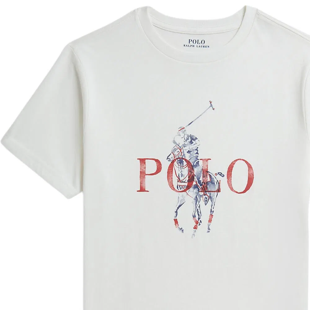 Футболка Big Pony SS26 Classic Version детская Polo Ralph Lauren, Washed White — фото 4