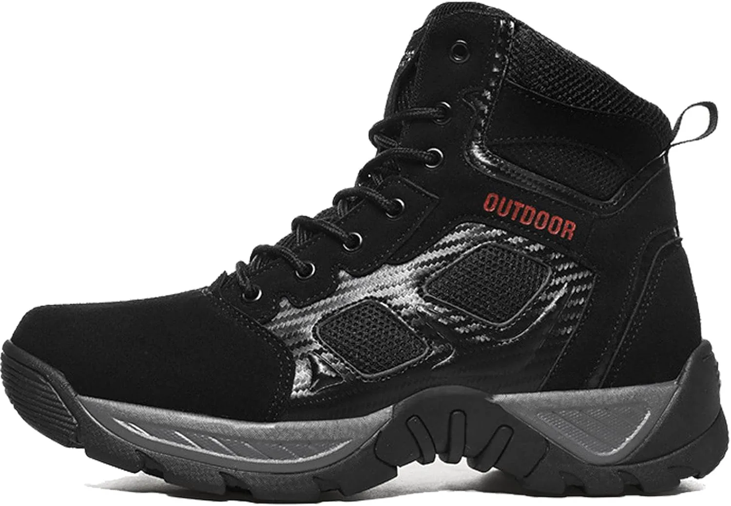 

Мужские походные ботинки легкие среднего голенища для трекинга, уличные, противоскользящие, тактические боевые ботинки Zivopah, черный