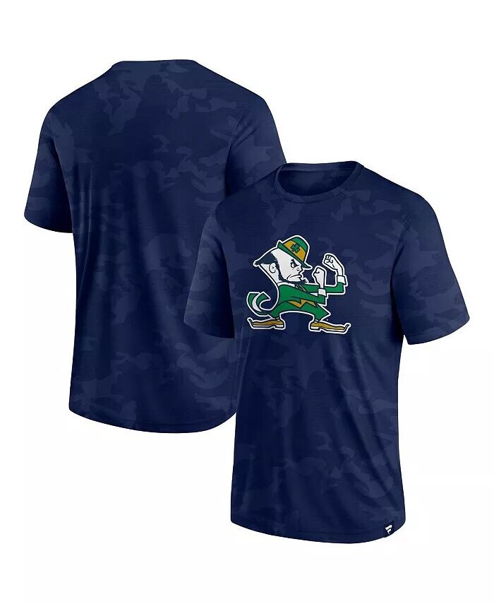 

Мужская темно-синяя футболка с логотипом Notre Dame Fighting Irish Camo Fanatics, синий