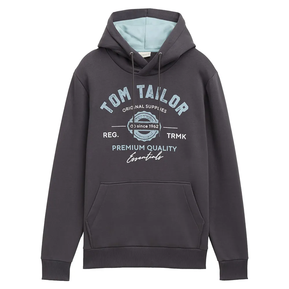 

Худи Tom Tailor 1043292 With Print, серый