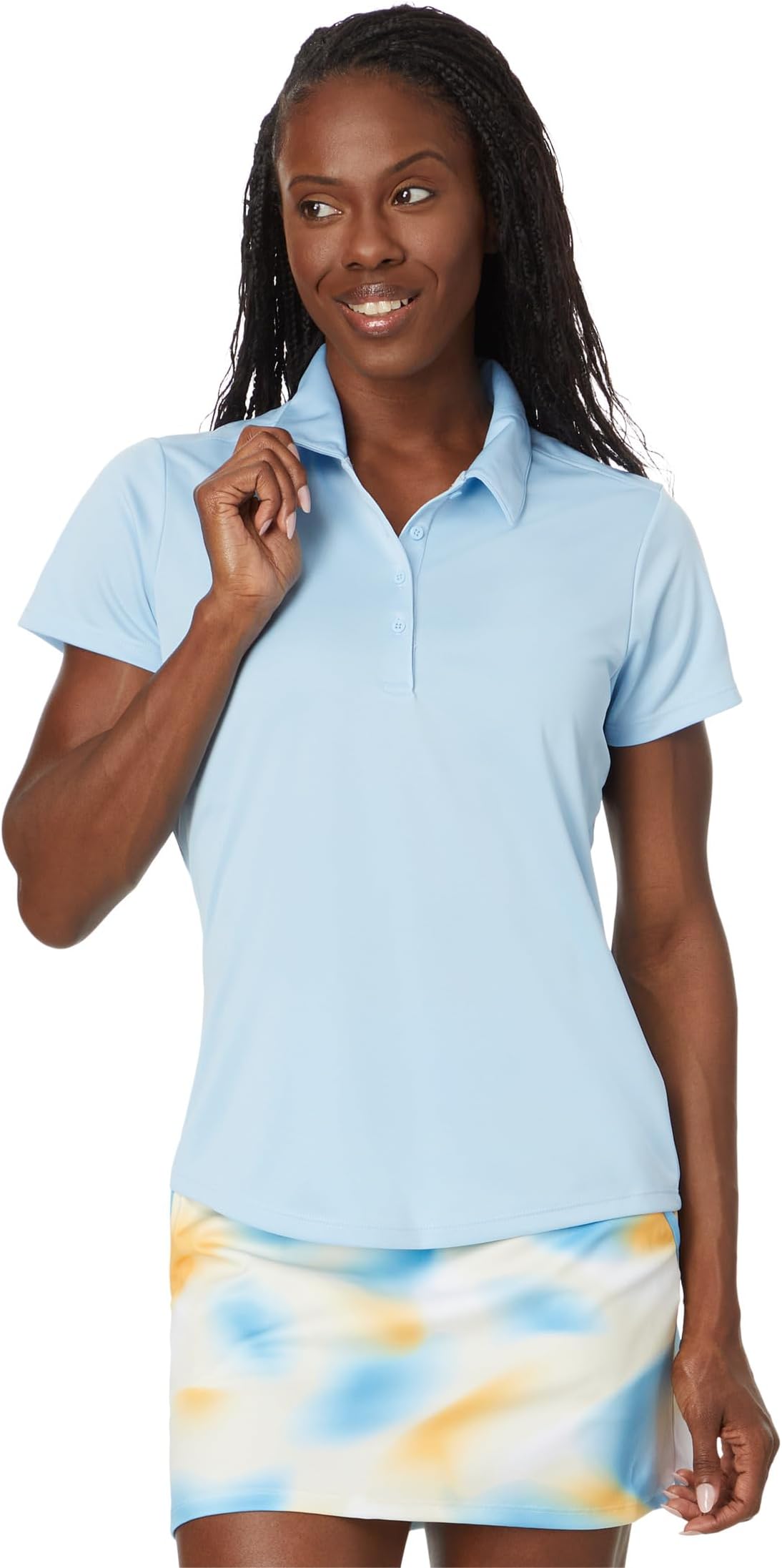 

Поло adidas Golf Performance Solid Short Sleeve Golf Polo Shirt, цвет Clear Sky