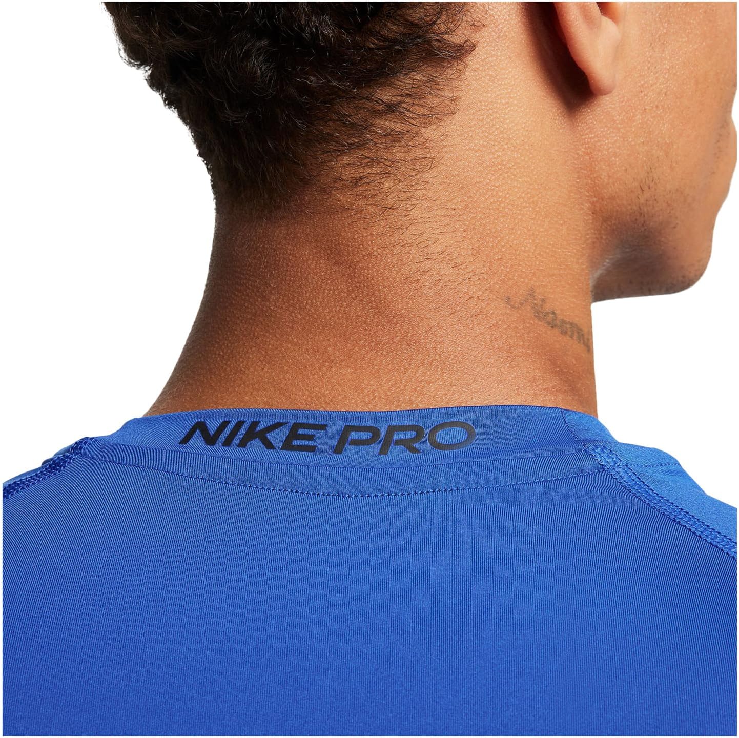 Топ Nike Pro Dri-fit Slim Long-sleeve Fitness Top, цвет Game Royal/Black — фото 4