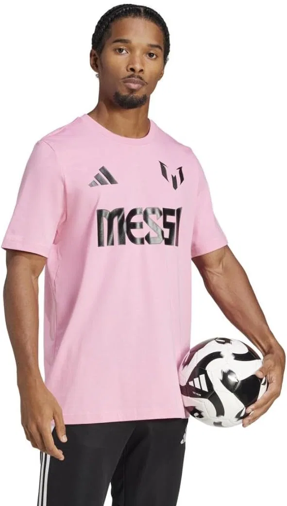Футболка Adidas Mens Messi, розовый — фото 3