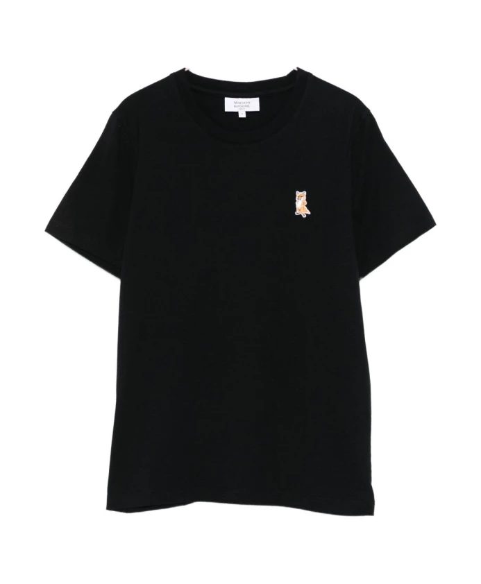 

Футболки и поло с вышивкой в виде черной лисы Maison Kitsunã, черный