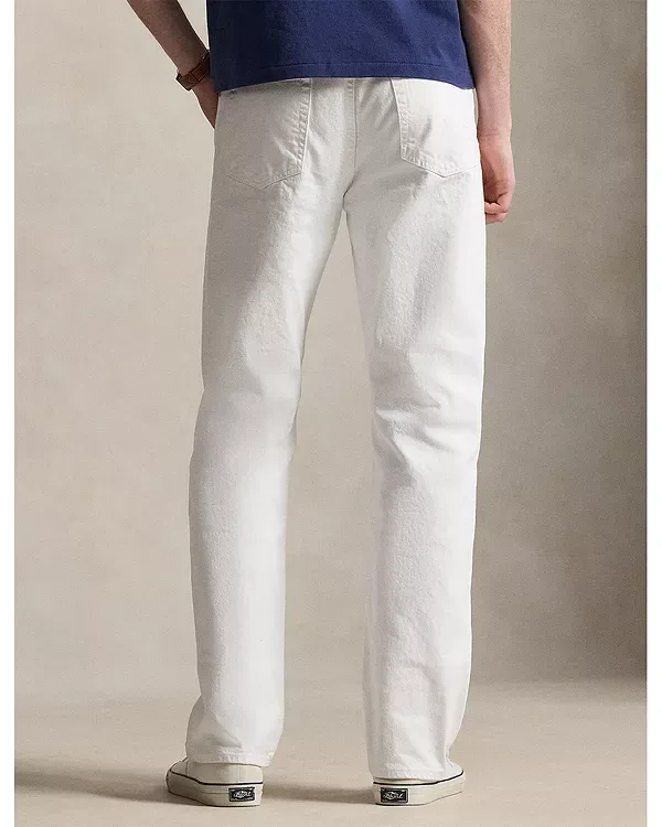 Прямые джинсы Heritage белого цвета Polo Ralph Lauren, White — фото 3