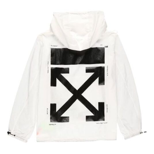 

Куртка fw19 printing pullover hooded jacket men white Off-White, белый