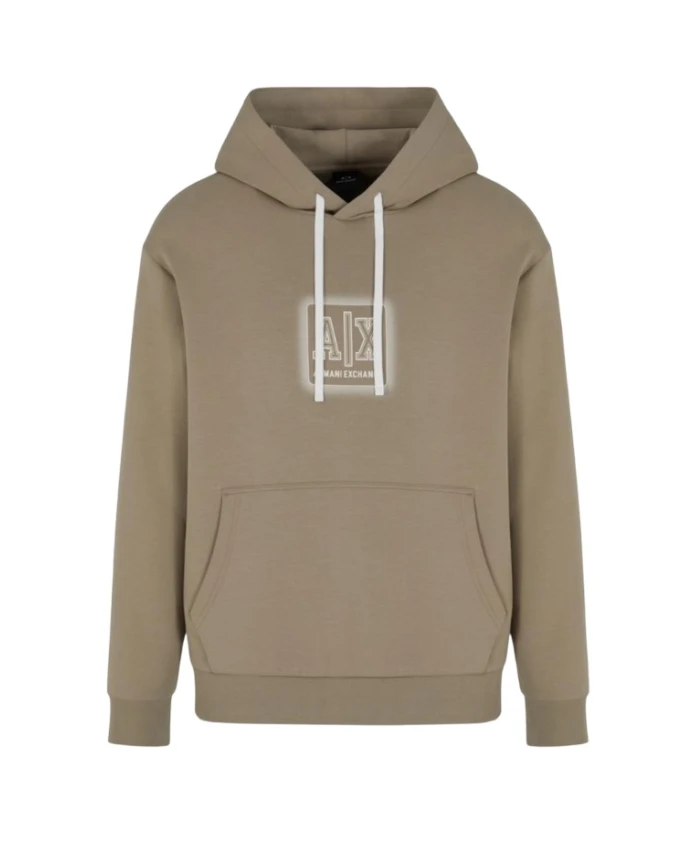 

Бежевая толстовка с логотипом, стандартный крой. Armani Exchange, бежевый