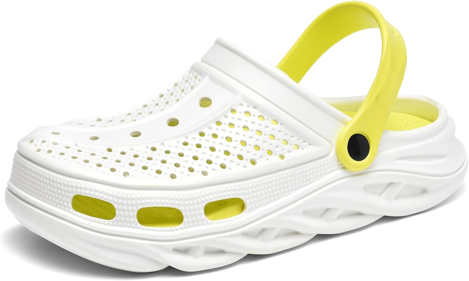 

Садовые сабо с поддержкой свода стопы, сандалии, подушка для восстановления после фасциита, стельки Clootess, белый/зеленый