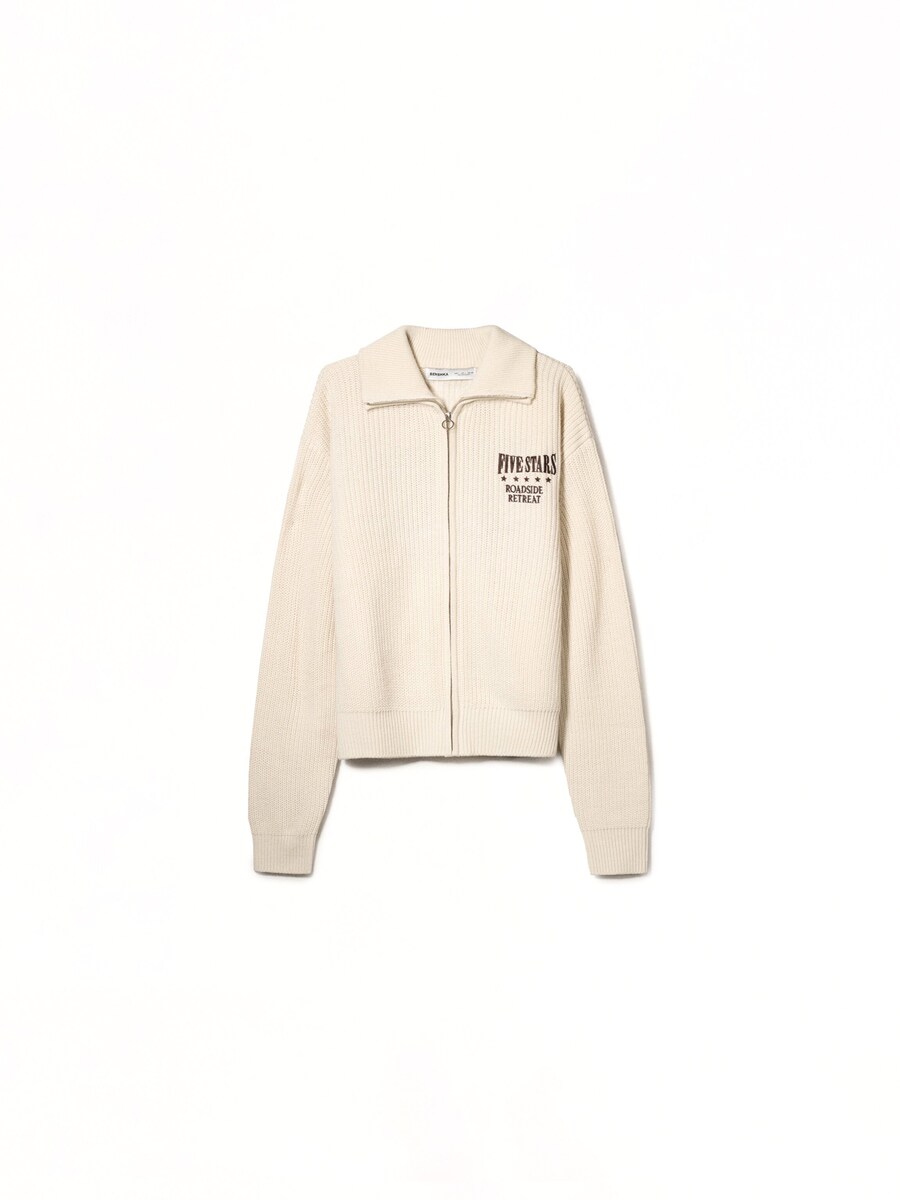 

Вязаный кардиган Bershka, экрю