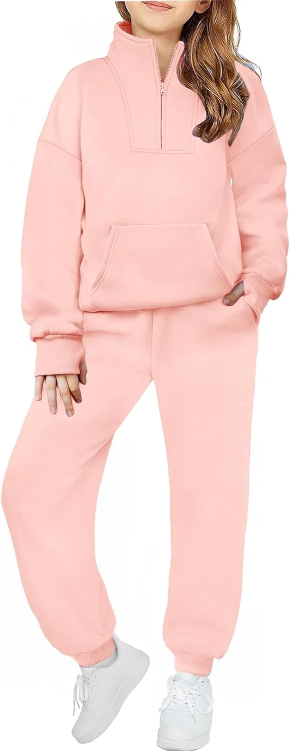 Спортивный костюм для девочек Zaclotre из флиса, Light Pink