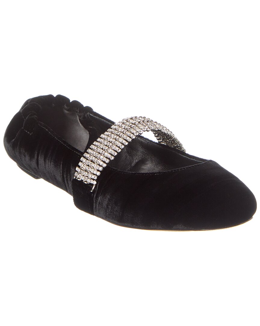 Alexandre Birman Бархатные балетки Camila Camila, черный